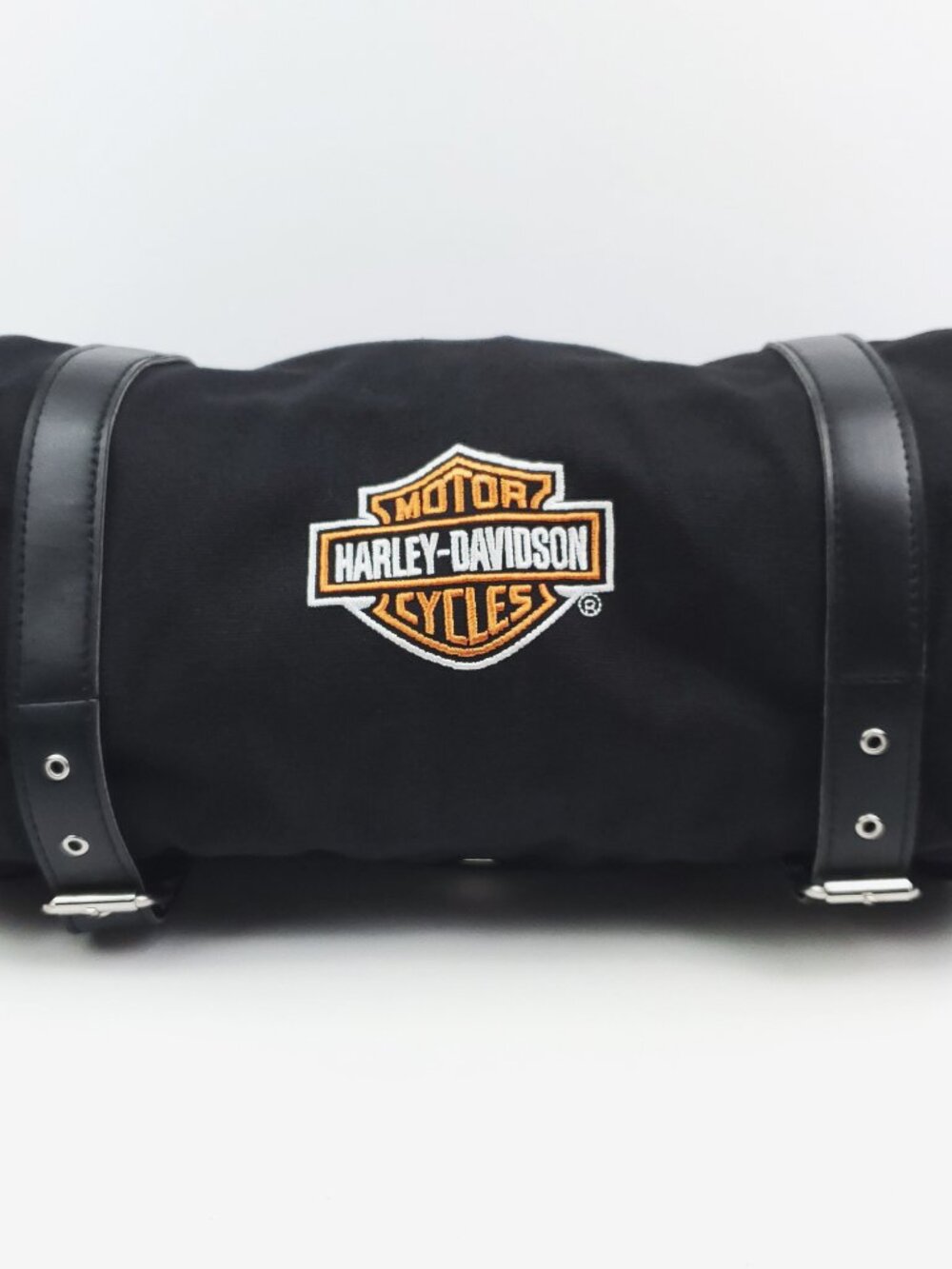 Harley Davidson Motorcycle Roll Up Bag Travel Canvas Tool Compartments Logo